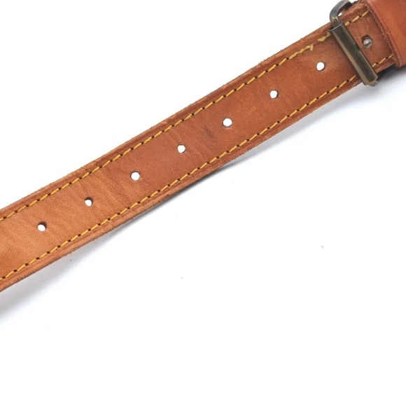 LOUIS VUITTON Replacement Vachetta Leather Shoulder Strap with LV Clasps and Pad - Picture 12 of 17